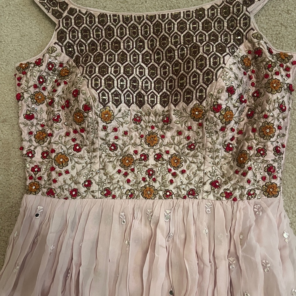 Brand newEmbroidered with little diamonds work indian gown for women for party.